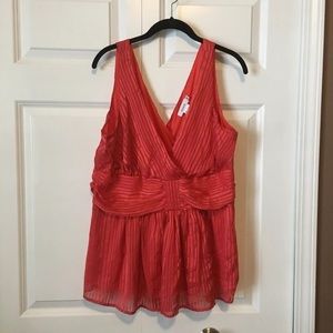 Ricki's Orange Ruffle Tank Top V-Neck